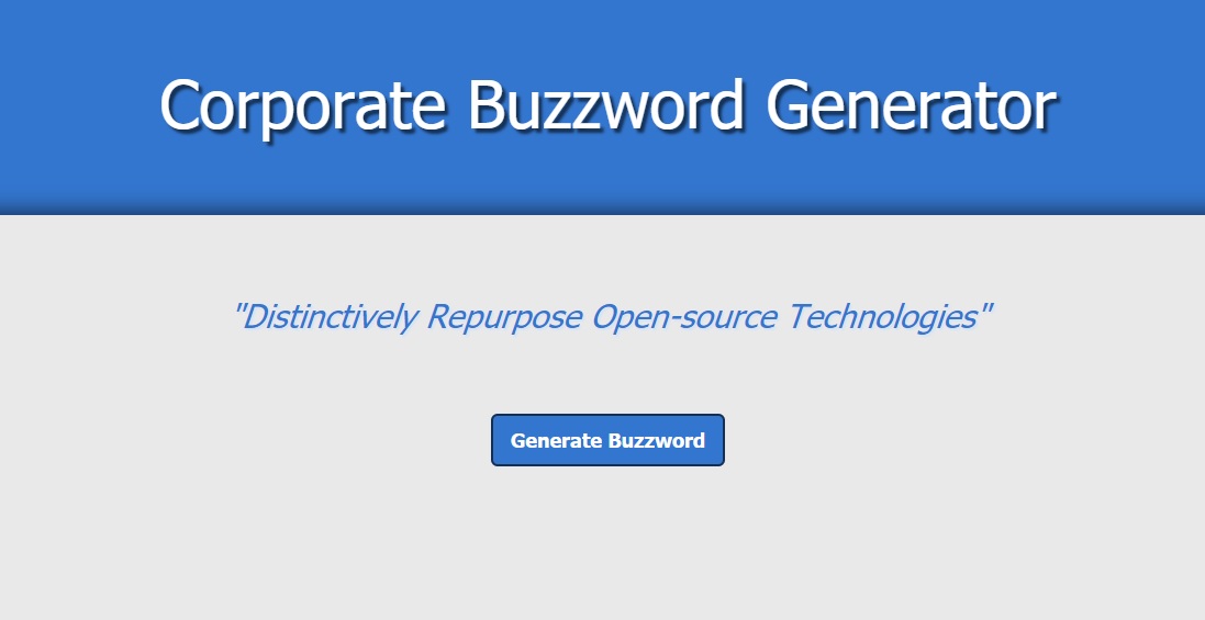 Corporate Buzzword Generator