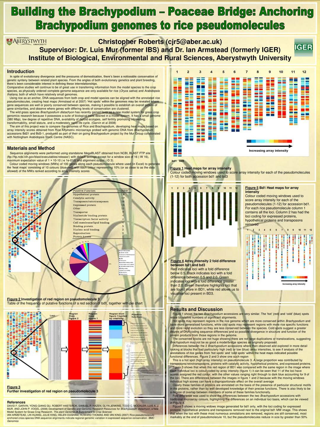 Christopher John Roberts Genomics Bioinformatics Brachypodium